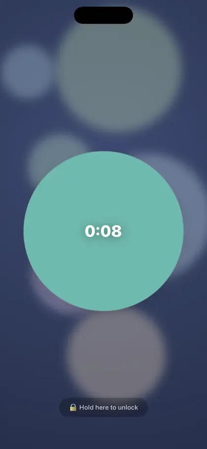 Countdown disc emptying as time passes